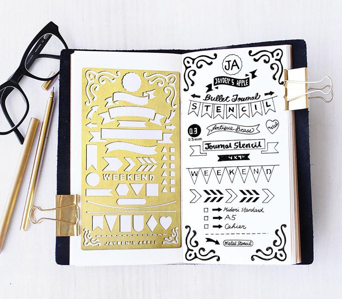 Planner Stencil Metal 