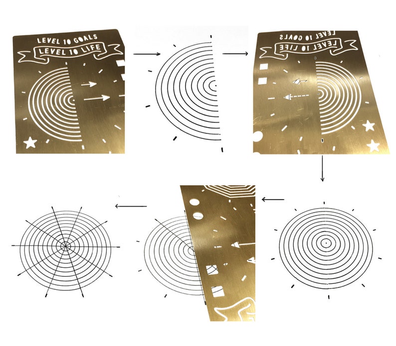 Planner Stencil, Journal Stencil, Level 10 Life Stencil fits A5 journal & TN Regular Level 10 L image 4