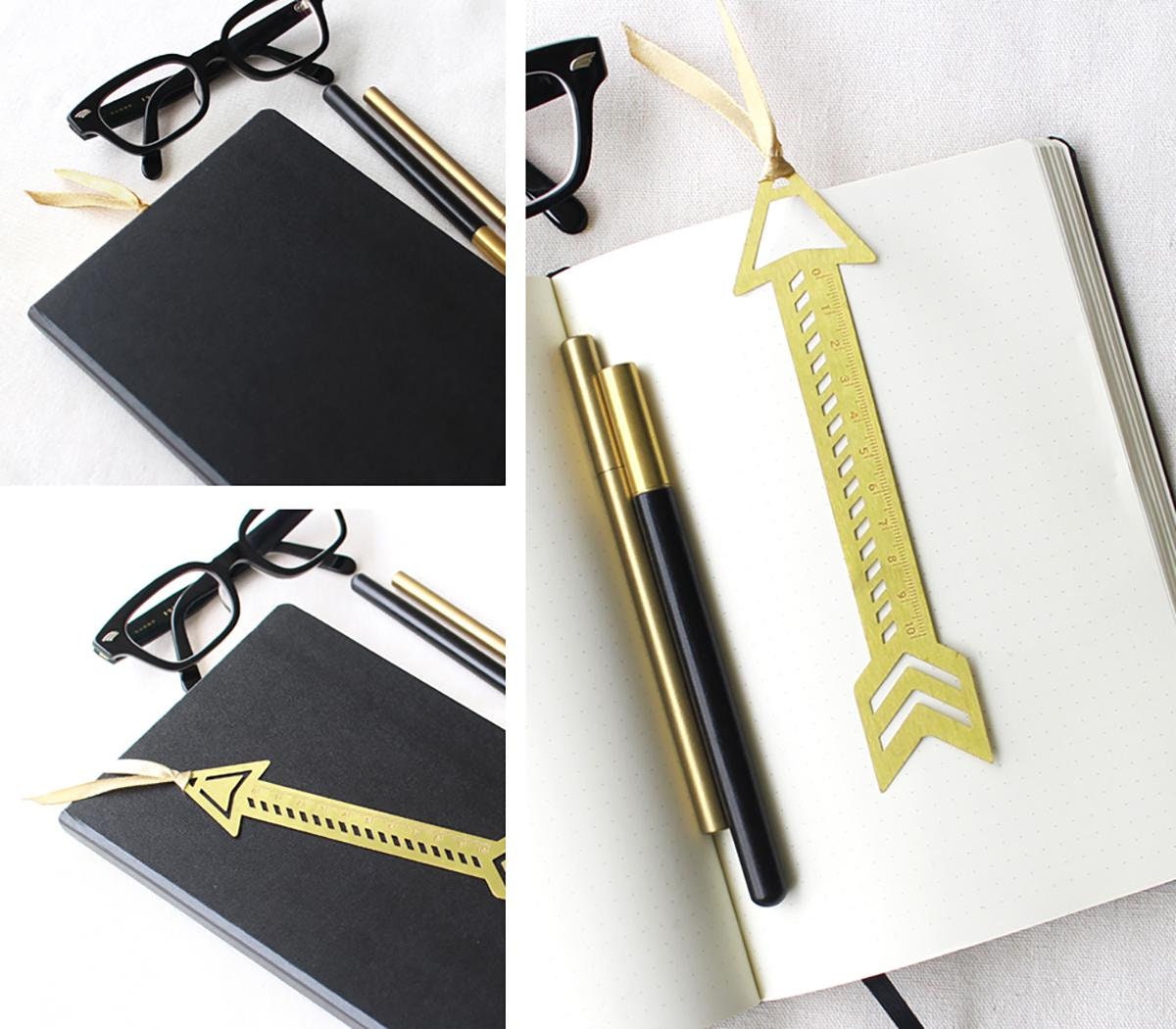Journal Stencil Bookmark, Planner Bookmark, Arrow Metal Bookmark Fits A5,  Standard MTN arrow Bookmark 