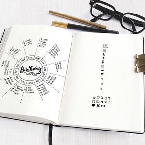 Bullet style Journal Stencil, Planner Stencil Essential Stencil Set, Circle Chart Grid Chart Stencils fits A5 journal & TN Regular image 7