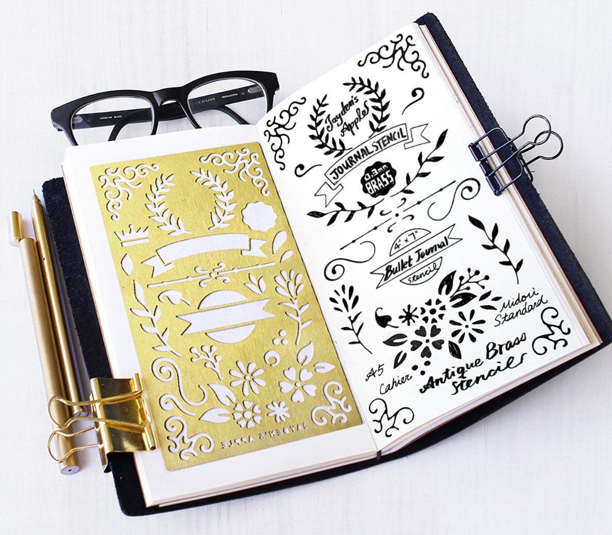 Tracker Journal Stencil Bookmark, Notebooks Habit Tracking Stencil