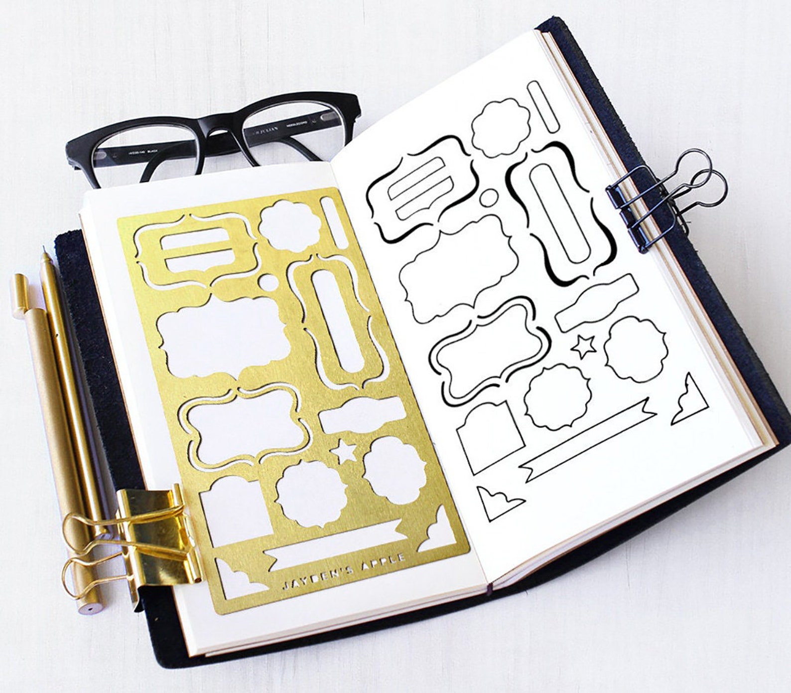 Planner Stencil Journal Stencil Basic Frames Stencil Fits - Etsy