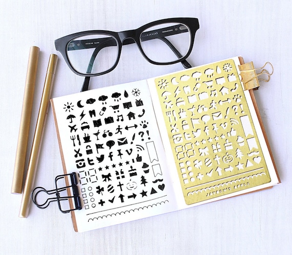 Miscellaneous Shapes Journaling Stencil - 904 Custom