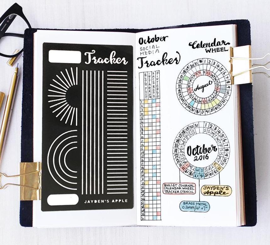 38-delige Journal Stencils Set – Letters, Cijfers En Vormen, Herbruikbaar PET-plastic, Voor Bullet Journal, Scrapbooking En DIY 2 miniatura