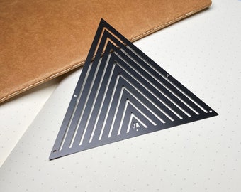 Matte Gold Brass Triangle Stencil: Planner Journaling (92x80mm)