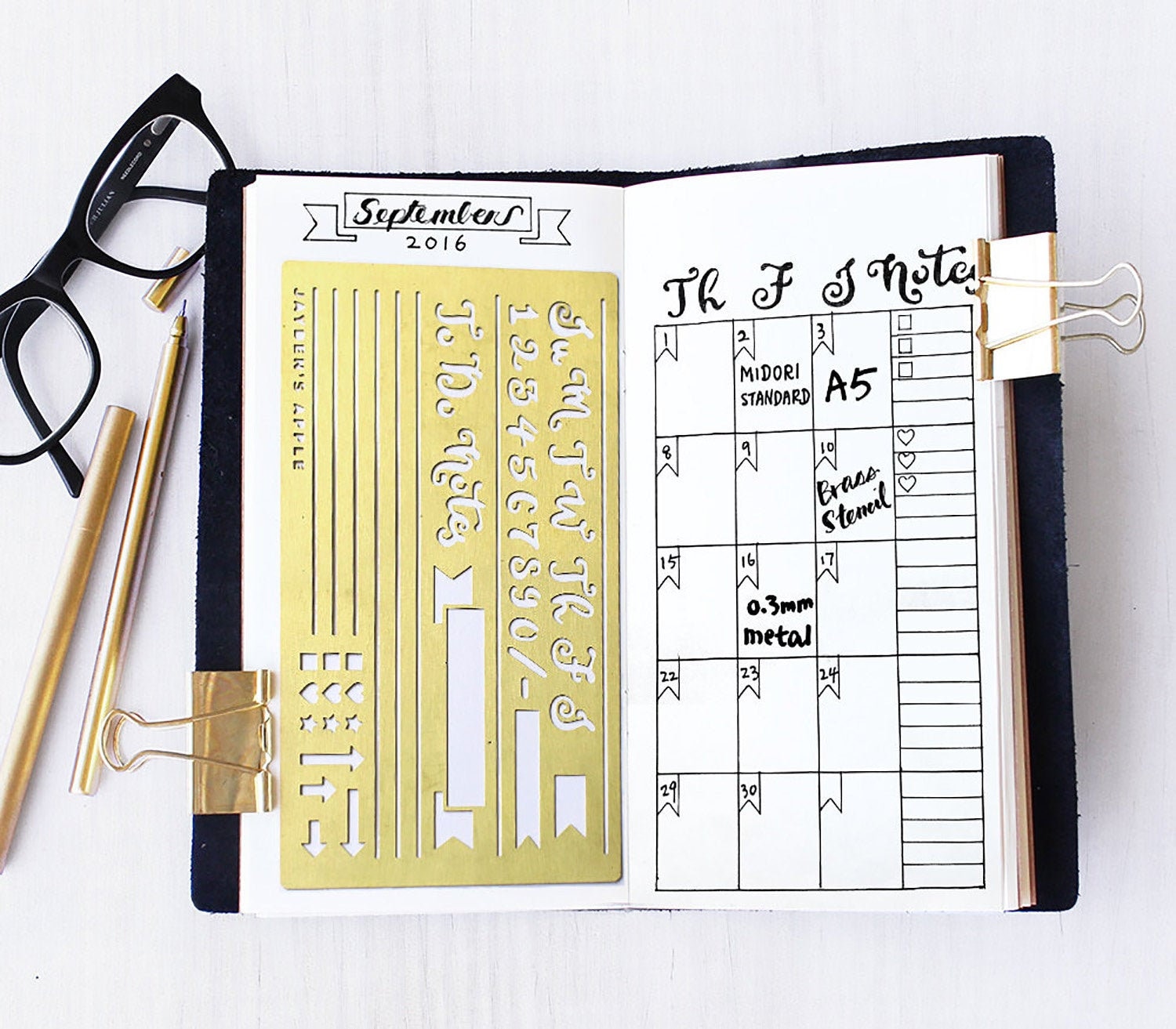 Bullet Journal Stencil Planner Stencil Weekly Planner Etsy