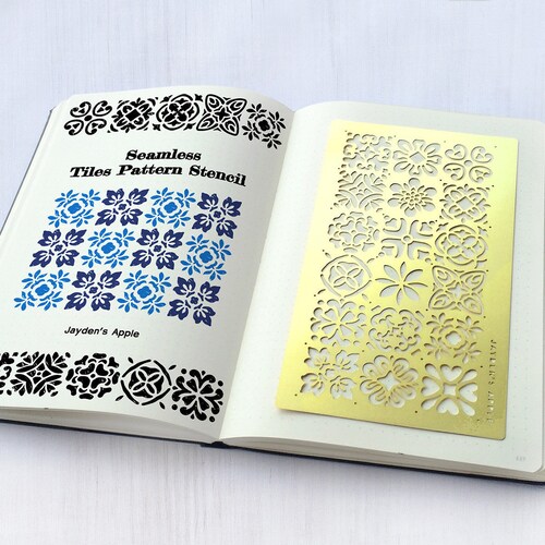 Bullet Style Journal Stencil Planner Stencil Tiles Pattern Etsy