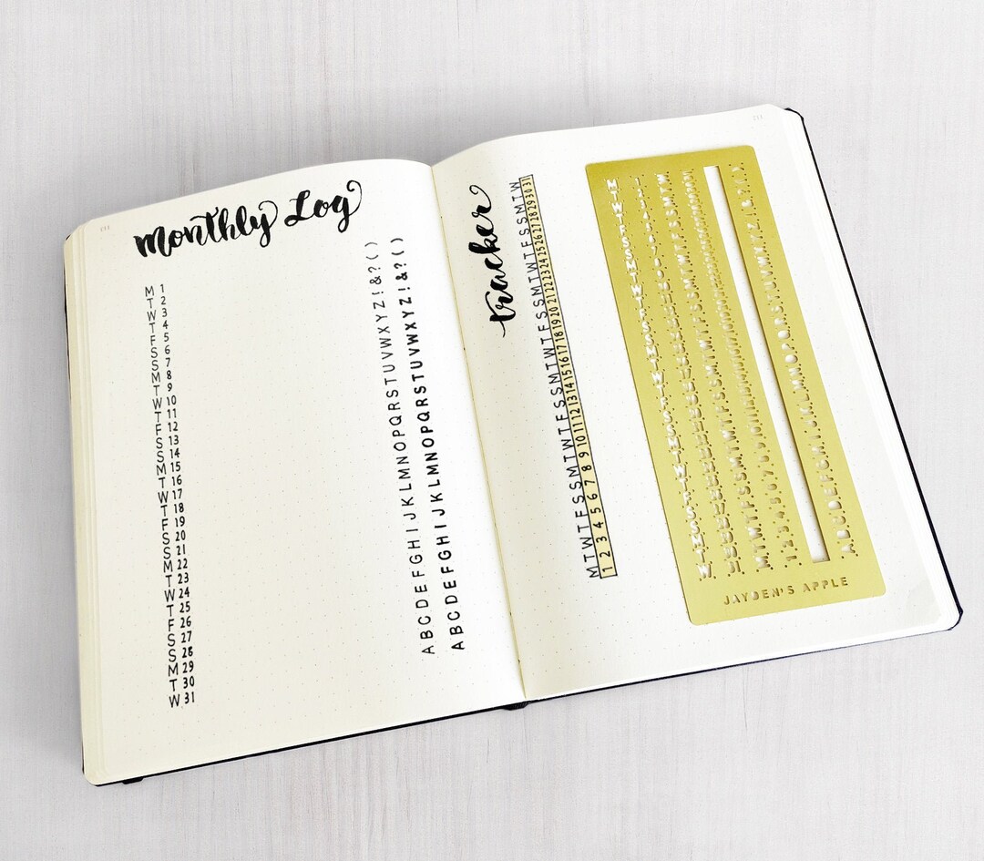 Bullet Journal Schablonen Set - 3 Stück Flexible Zeichen Schablonen