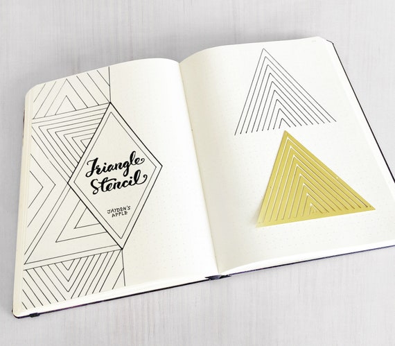 Planner Stencil, Journal Stencil, Triangle Stencil, Metal Triangle