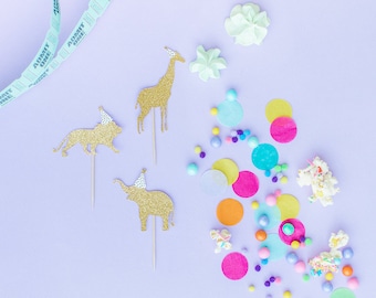 Cupcake Toppers, Party Animals, Two Wild Birthday Decorations
