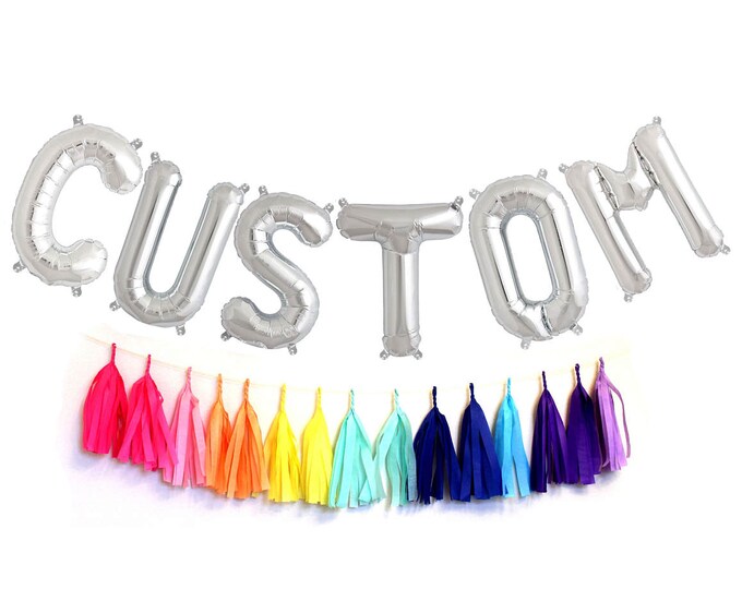 Gold Letter Balloons Mylar CUSTOM Letter Balloon Choose Etsy