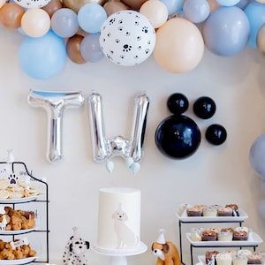 Puppy Balloons, Dog Birthday, Puppy Pawty, Dog Party Decor, Puppy Pawty Decor, Two Party Decor, Paw Print Balloons, One Party Decor