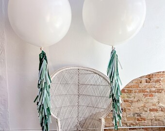 Giant Balloon with Tassels, Boho Baby Shower, Boy Birthday Party Decor, Photography Prop