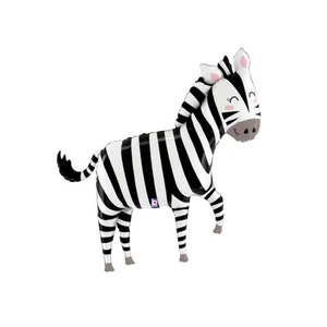 Zebra Balloon, Party Animal Decor, Zoo Party Decor Backdrop