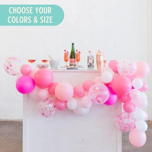 Custom Balloon Garland Kit DIY Balloon Garland Baby Shower Backdrop CHOOSE Your Colors Birthday Balloon Garland Balloon Backdrop image 1