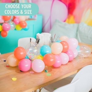 Custom Mini Balloon Garland Kit, DIY Balloon Garland, CHOOSE Your Colors, Party Table Decor, Balloon Arch Kit, Bachelorette Party Decor