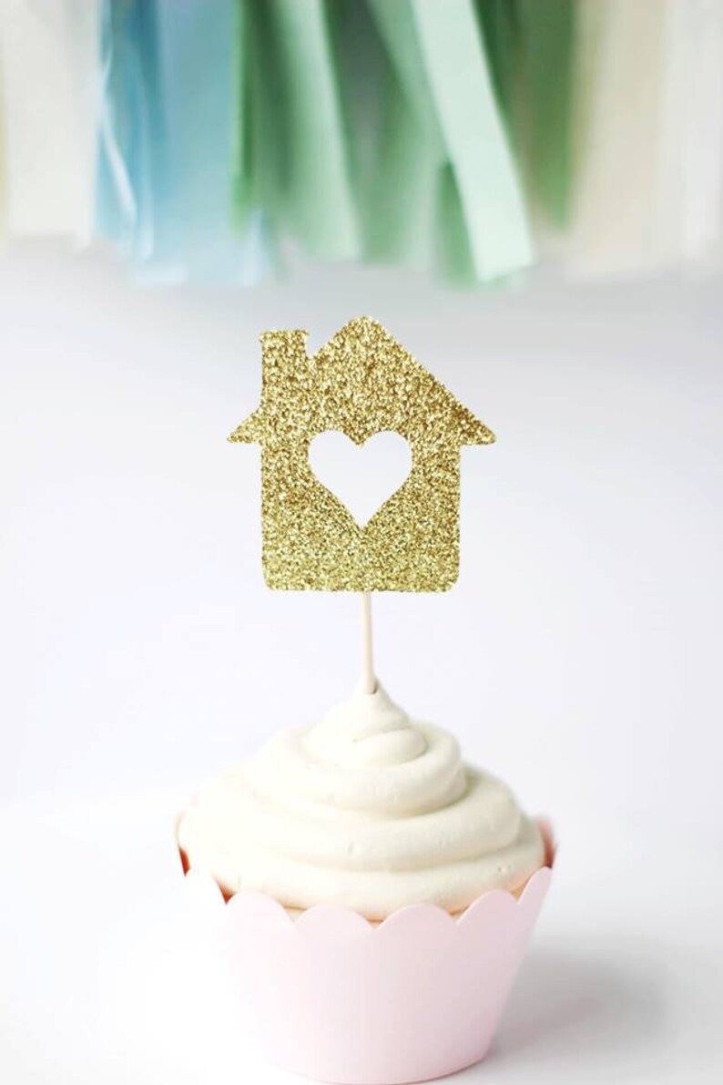 Housewarming Cupcake Toppers Housewarming Party Decor Etsy