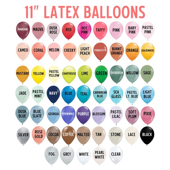 11 Inch Latex Balloons for Party Decorations, Boy or Girl Birthday, Baby Shower Decor