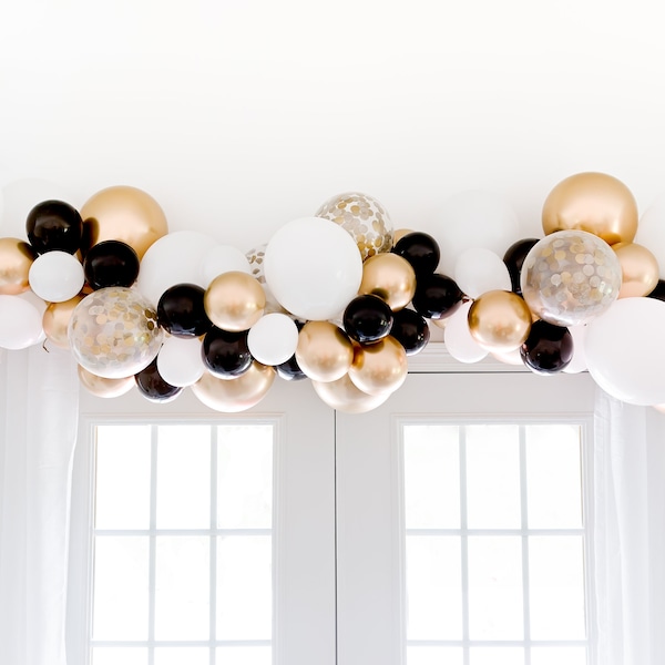 Kit de arco de globos, decoración para fiesta de fin de año, fondo con guirnalda de graduación