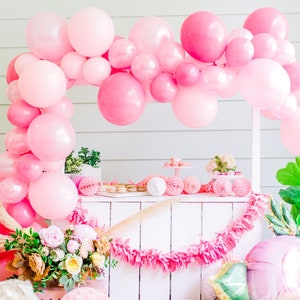 Pink Balloon Garland, Bachelorette Party Decorations, Balloon Arch Kit, Bachelorette Balloons, Girl Baby Shower Decorations, Malibu Party