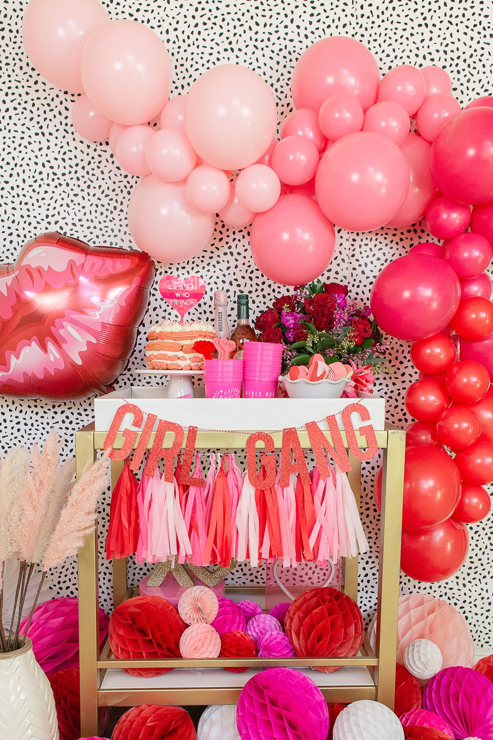 Pink Color Block Balloon Garland Kit Bachelorette Balloon - Etsy