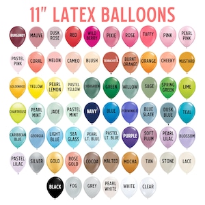 11 Inch Latex Balloons for Party Decorations, Boy or Girl Birthday, Baby Shower Decor