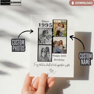 Schwester Geburtstagskarte Grußkarte, druckbare Geburtstagskarte Foto, alles Gute zum Geburtstag Schwester Karte, personalisiertes Geschenk für Sie zu jedem Alter