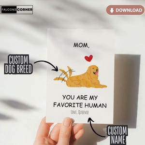 Tarjeta de collage de fotos para el Día de la Madre imprimible: Mamá, perro, abuela con imagen. Regalos para el Día de la Madre de hija, hijo y niños.