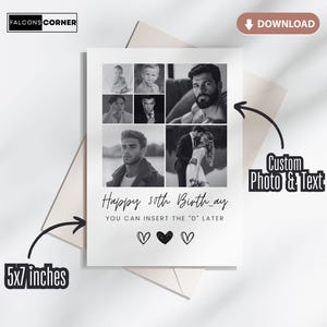 Benutzerdefinierte Foto Geburtstagskarten, lustige Geburtstagskarte für Mann Digital, Printable unangemessene Geburtstagskarten Freund