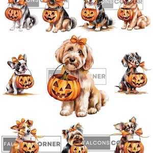 Aquarell Welpen, Clipart Bundle, 10 Hund PNGs, realistische Haustierkunst, sofortiger Download, kommerzielle Nutzung, Hundeaufkleber & Shirt-Designs