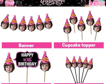 Custom 40th Birthday Party Decor: Women's Printable Set (Digital Download)
