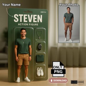 Action Figure Custom Portrait, Custom Toy Figure Digital, Personalized Action Figure Design, Personalized Digital Figure Art