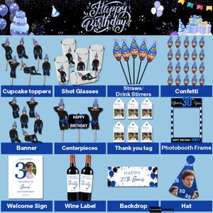 Décoration d'anniversaire amusante pour lui, décoration de fête sale 30, lot personnalisé, fournitures de fête d'anniversaire twerk personnalisées, cadeau amusant pour homme
