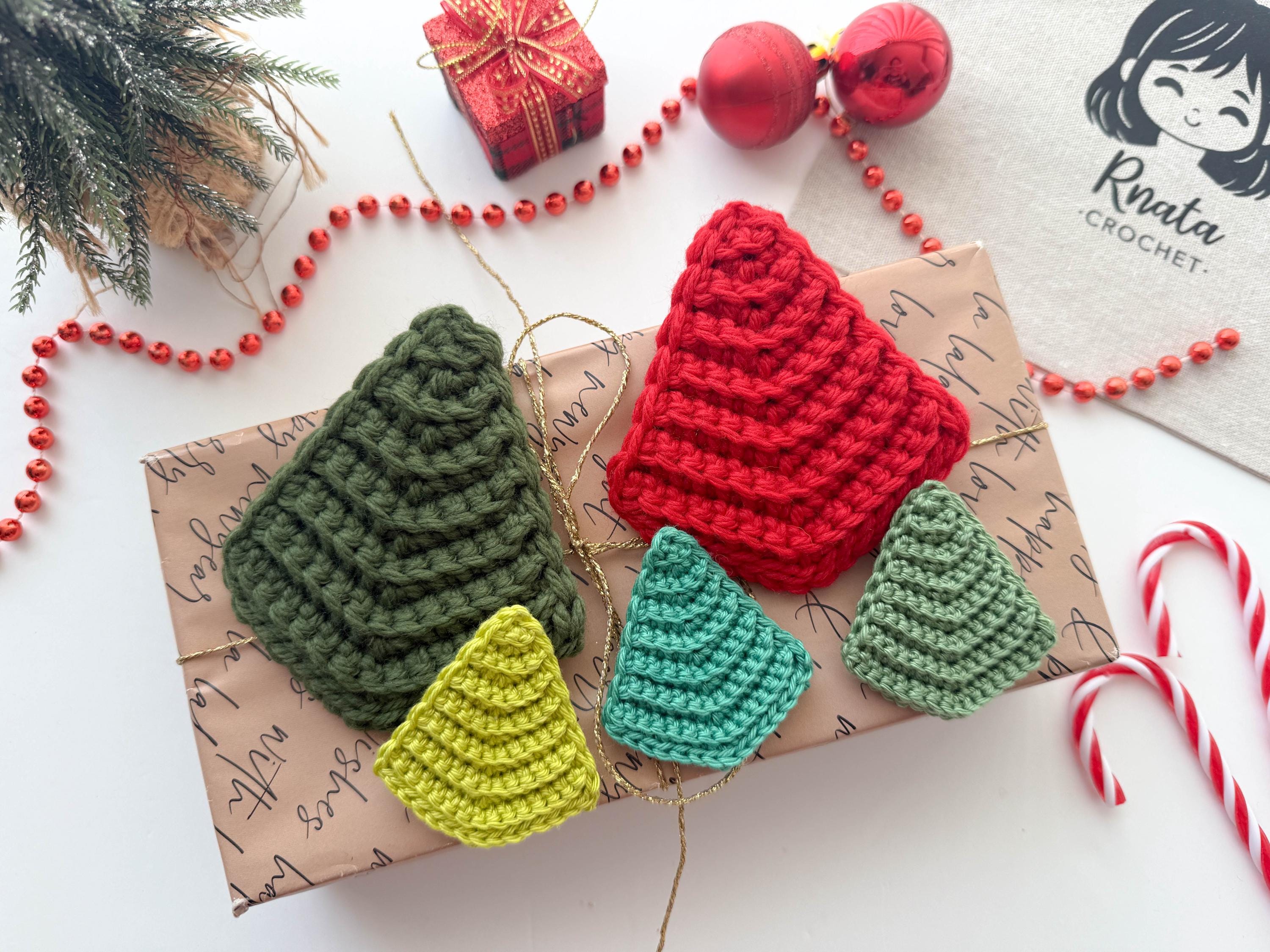 かぎ針編みのクリスマスガーランドオーナメントのパターン：ミニ（PDF