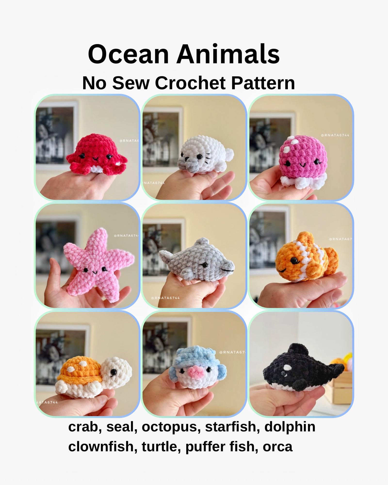 海の生き物のかぎ針編み - Etsy 日本