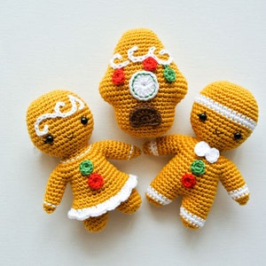 Crochet Christmas Decoration: Santa, Piggi and Gingerbread, Pattern, PDF, English, Amigurumi image 2