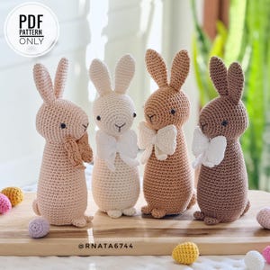 Wzór na szydełkowego króliczka wielkanocnego, owcę i jajka (PDF)