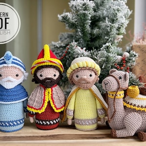 Crochet Nativity set: Three Kings and Camel/Pattern, PDF, English only/Christmas, Nativity toys, Amigurumi, Xmas toys, Three Wise Men