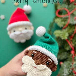 Crochet Christmas decoration: Elf, Santa, Reindeer and Cupcake,/Pattern/ English only/ Amigurumi, Christmas ornaments, Christmas Tree Decor image 9