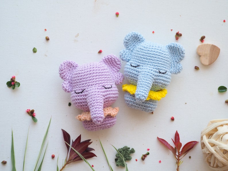 Crochet Mini Toys: elephant, tiger, panda, koala, lion and monkey /Pattern/PDF/English only/ Amigurumi, Baby Mobile Toy, Safari toys image 8