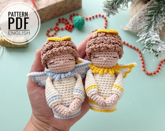 Crochet Christmas Angel Pattern: Amigurumi Christmas Ornament (PDF)