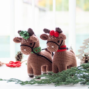 Crochet Christmas Reindeers with Sleigh /Pattern/PDF/English only/ Christmas ornaments, Christmas Tree Decoration, Christmas toys, Amigurumi image 5