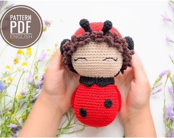 Crochet Lady Bug, Pattern, PDF, English, Amigurumi, Lady bug, Crocheted toy, Baby toy, Plush Toy