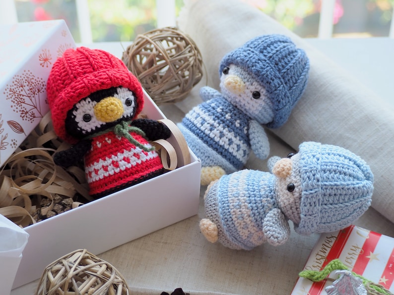 Crochet Christmas decoration: Rocking Horse, Reindeer, Penguin and Angel/Pattern/PDF/ English only/ Christmas ornaments, Christmas Amigurumi image 6