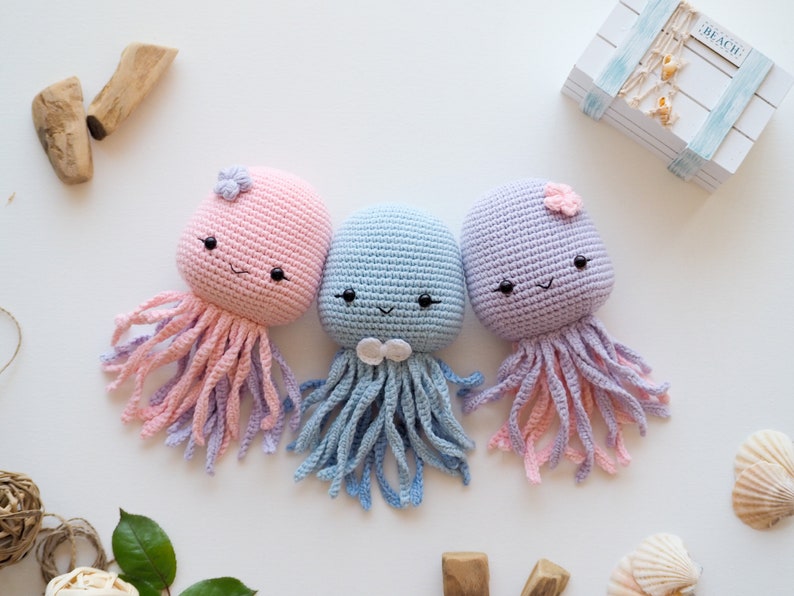 Crochet Octopus /Pattern/PDF/English only/ Amigurumi, Baby toy, Newborn toy, Baby shower, Octopus toy, Sea Animal, Plush Toy, Newborn Toy image 2