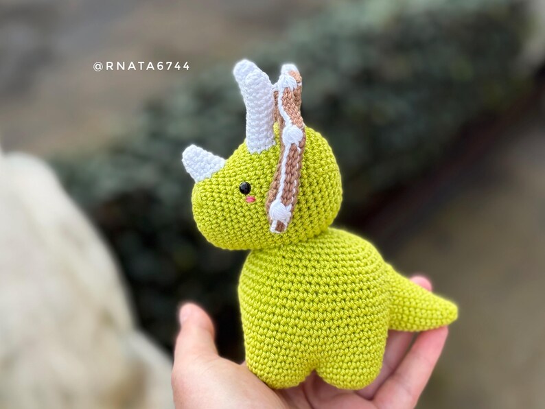 Crochet Baby Dinosaurus: T-Rex, Triceratops, Brontosaurus, Stegosaurus Pattern (PDF) image 6