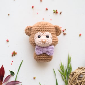 Crochet Mini Toys: elephant, tiger, panda, koala, lion and monkey /Pattern/PDF/English only/ Amigurumi, Baby Mobile Toy, Safari toys image 4