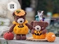 Low-Sew Halloween Pumpkin Bear & Mug Crochet Pattern | Halloween Decoration | Amigurumi PDF product logo