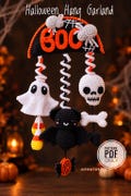 Halloween Garland 3-in-1: Bat, Ghost & Skull Crochet Pattern (PDF) product logo