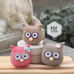 Häkelanleitung für eine Eulenfamilie: Mama und Baby Amigurumi (PDF)